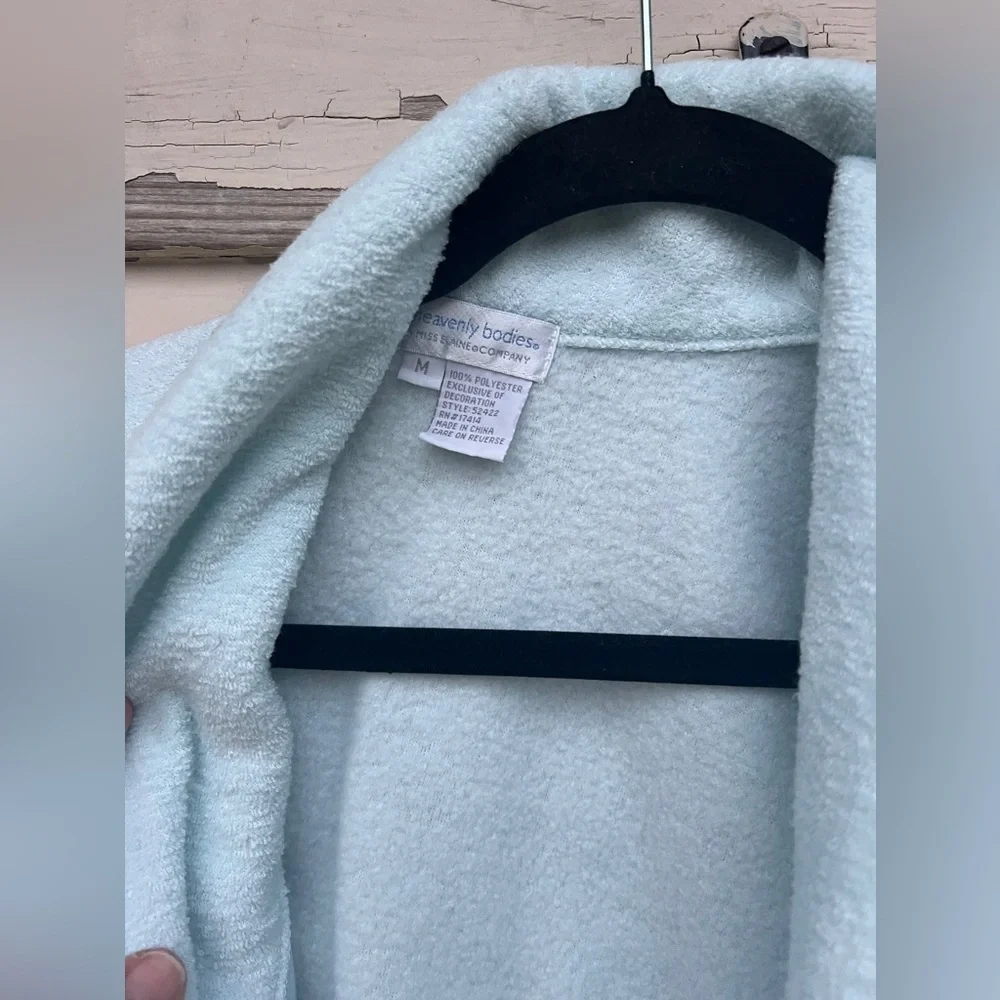 Miss Elaine Heavenly Bodies Plush Cozy Terry Cloth Midi Length Bath Robe Medium - Picture 3 of 7